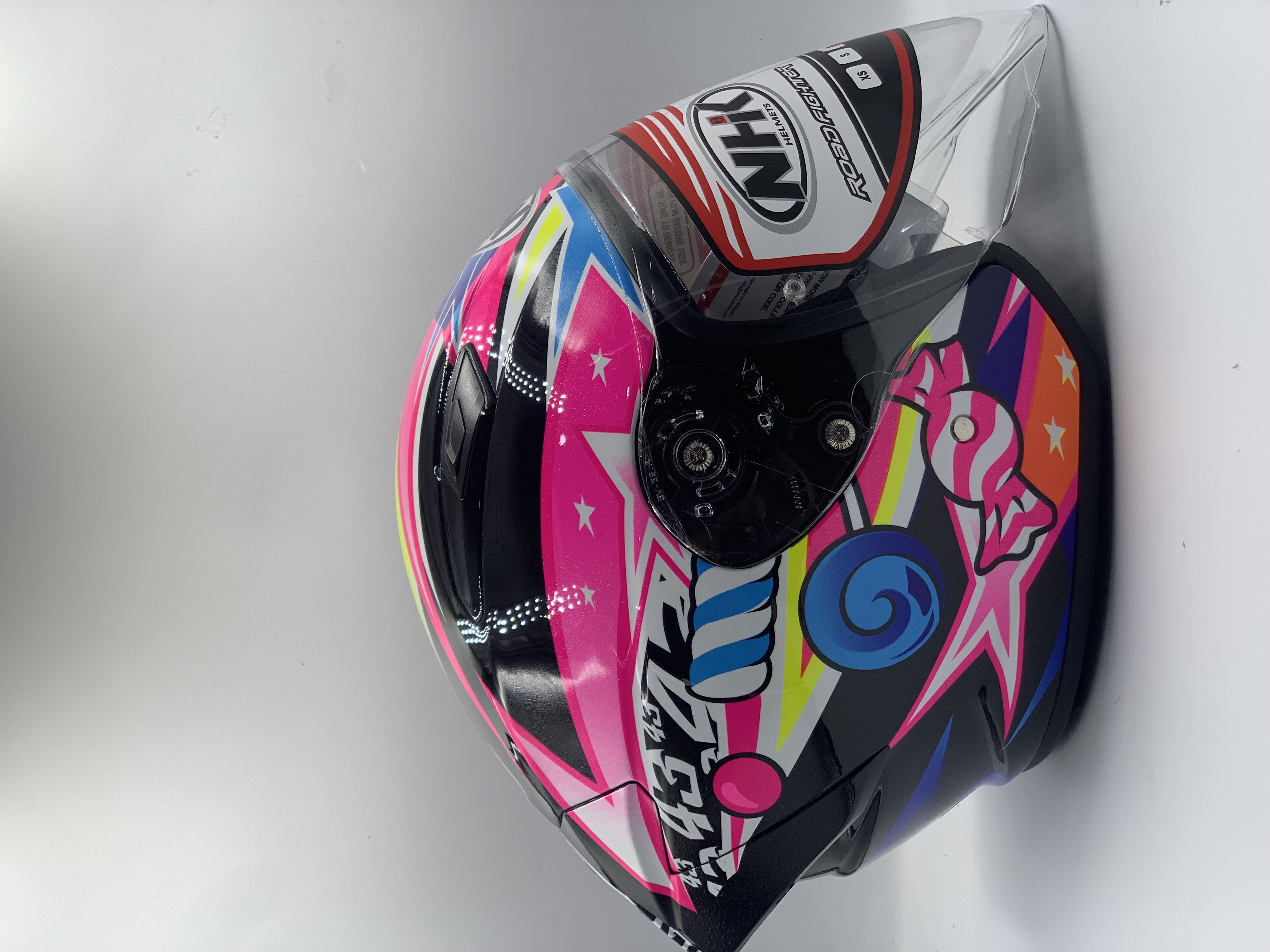 NHK Helmet S1GP S Candy Star Black/Pink Glossy (ECE 22.06)